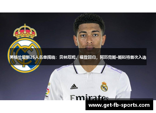 英格兰最新25人名单揭晓：贝林厄姆、福登回归，阿历克斯·斯科特首次入选